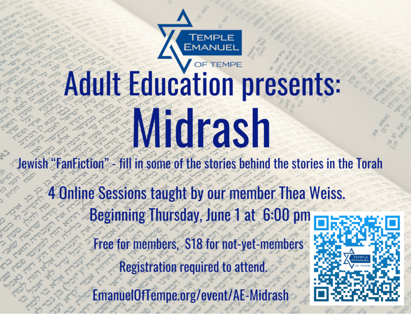 Banner Image for Adult Education - Midrash, a 4 course class