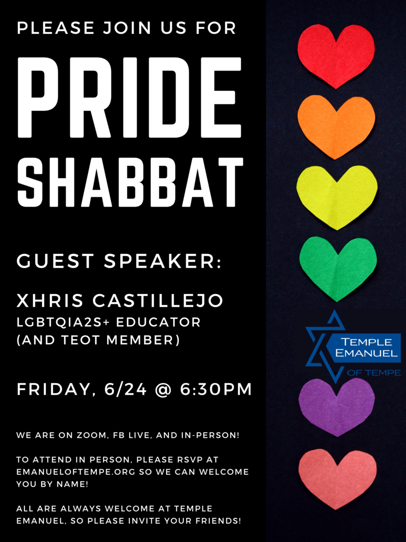 Banner Image for Pride Shabbat with Rabbi Cookie Lea Olshein