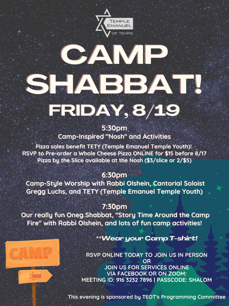 Banner Image for Erev Shabbat and Camp Program Shabbat with Rabbi Cookie Lea Olshein